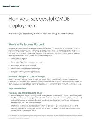 Plan your successful CMDB