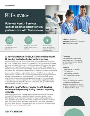 cs fairview health GRC and Business Continuity Management